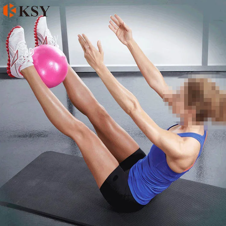 PVC Small Exercise Ball Mini Yoga Pilates Anti-Burst Fitness straw hip bouncy ball