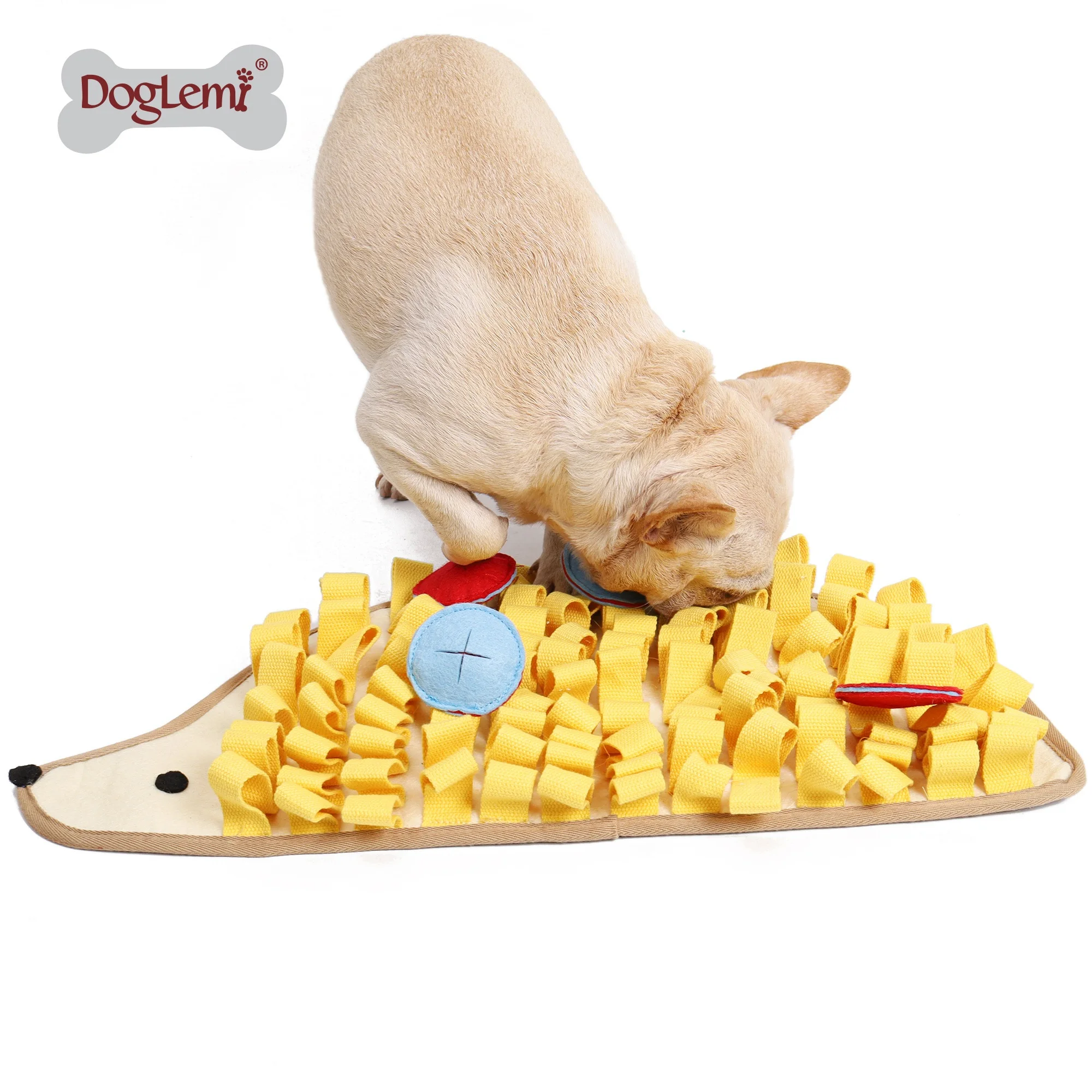 Hedgehog design training slow eating eco pet snuffling dog snuffle nose work mat