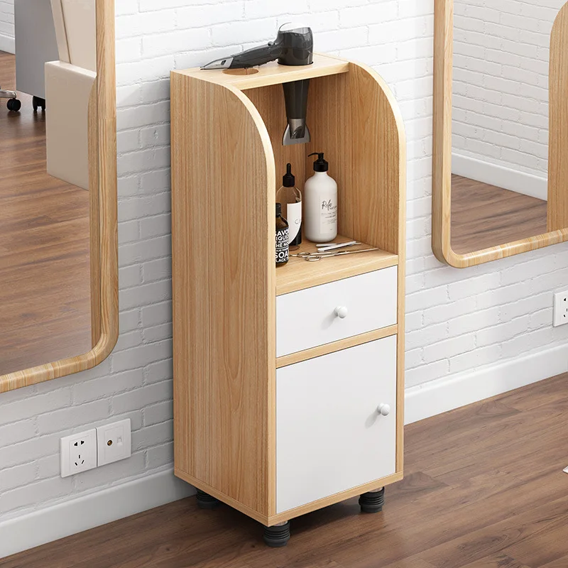 Barber shop mirror table locker can store scissors, combs and other tools, with a noble appearance