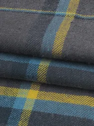 GH66D166A Eco Friendly Sustainable Lattice Hemp Organic Cotton Woven Blend Flannel Fabric Wholesale Price