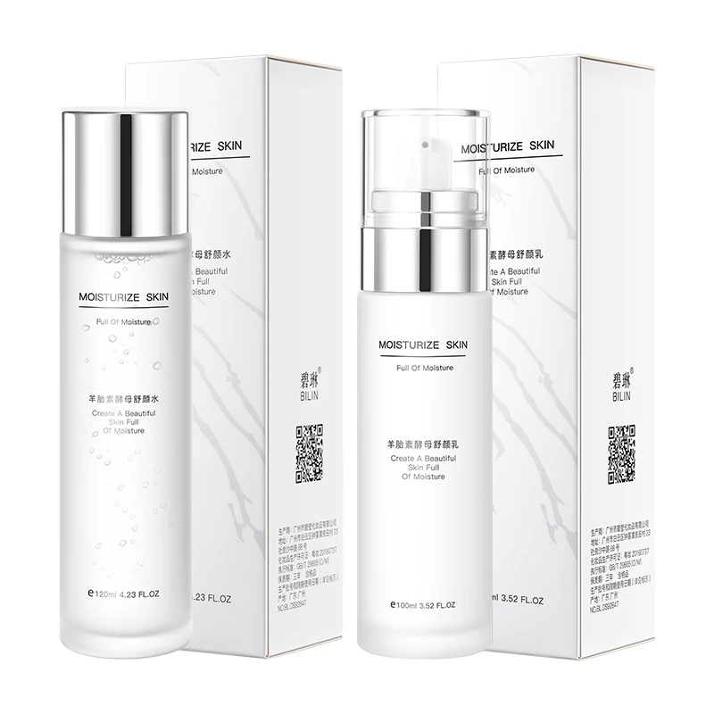 Частная торговая марка набор для ухода за кожей с плацентой овец мягкое очищение увлажнение красота продукты