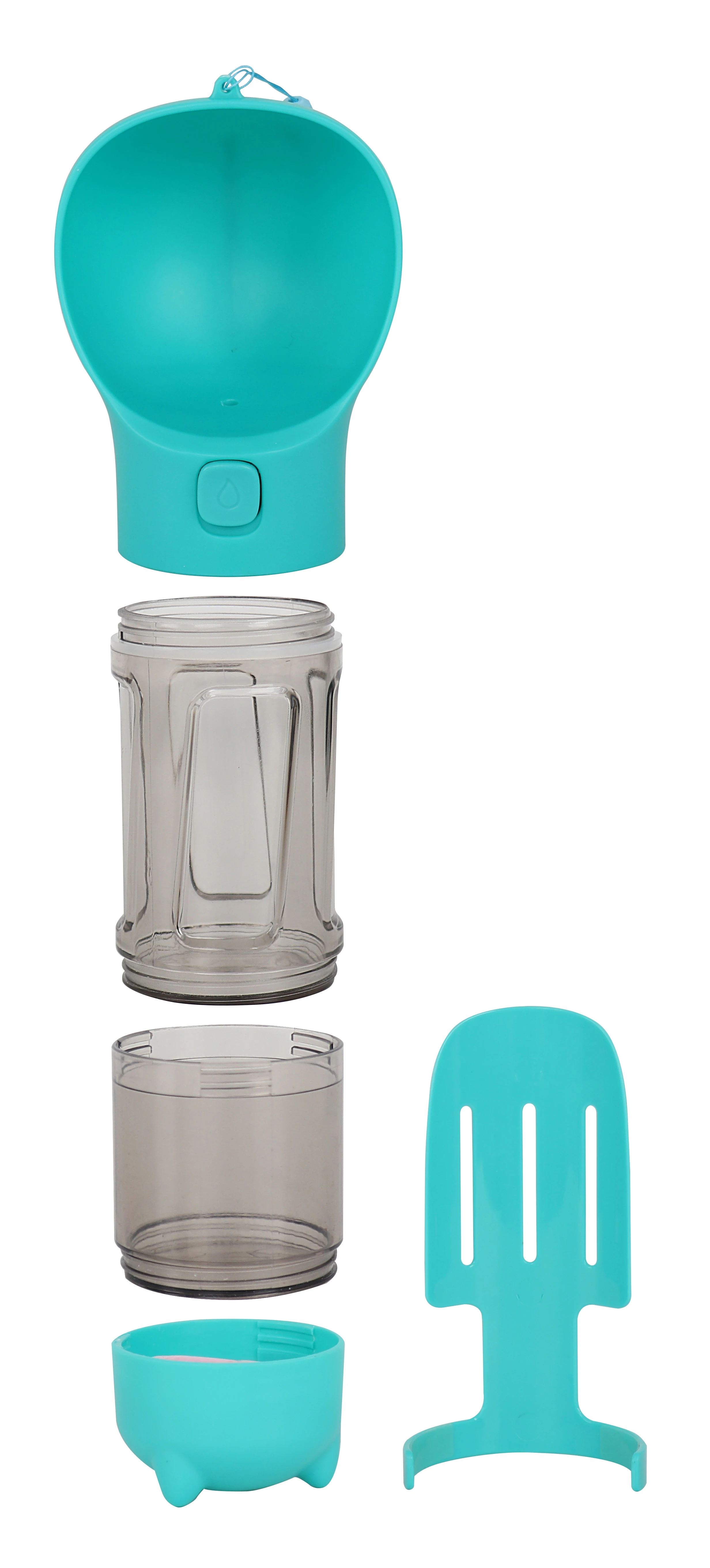 Portable Dog Drinking Water Bottle 4 In 1 Pet Water Bottle bowl Waste Bag Dispenser Outdoor Feeder Travel Bottle