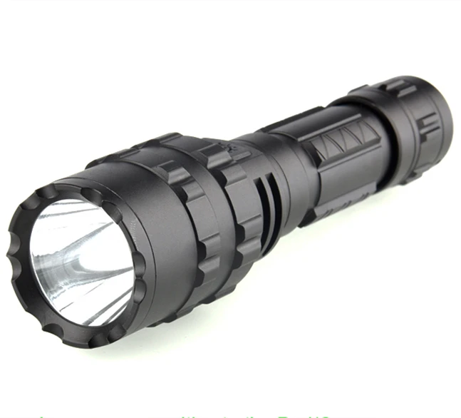 2200mAh USB Rechargeable Red Green Torches Light 1600 Lumens LED Tactical Flashlight with Pressure Switch