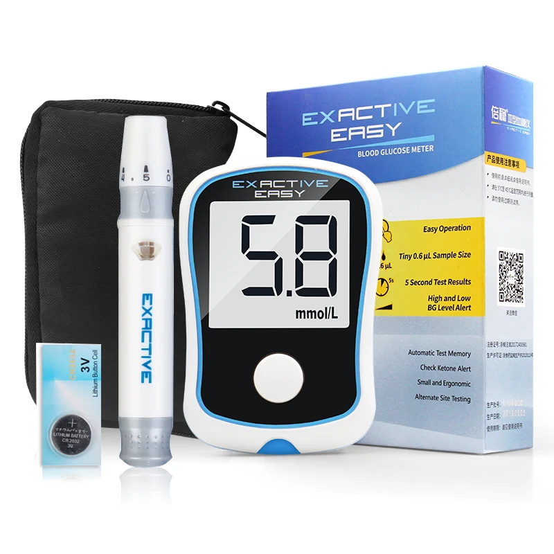 
Exactive Easy Diabetes Testing Kit Blood Glucose Meter 