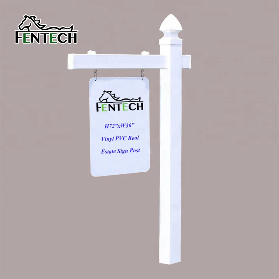 customized high quality cheap pvc sign post with mail fence,real estate agent