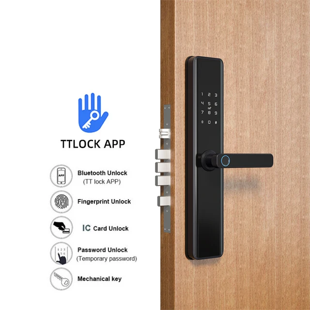 Full function digital code access smart security biometric Fingerprint door lock tuya wifi TTlock ble remote control locks