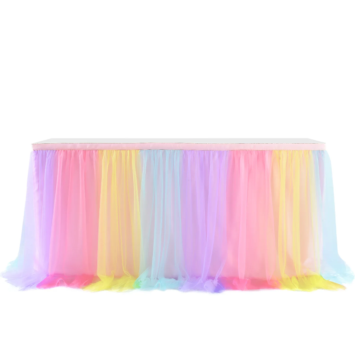 mesh table skirts multi-color table clothes home textile tablecloths for wedding party birthday deco