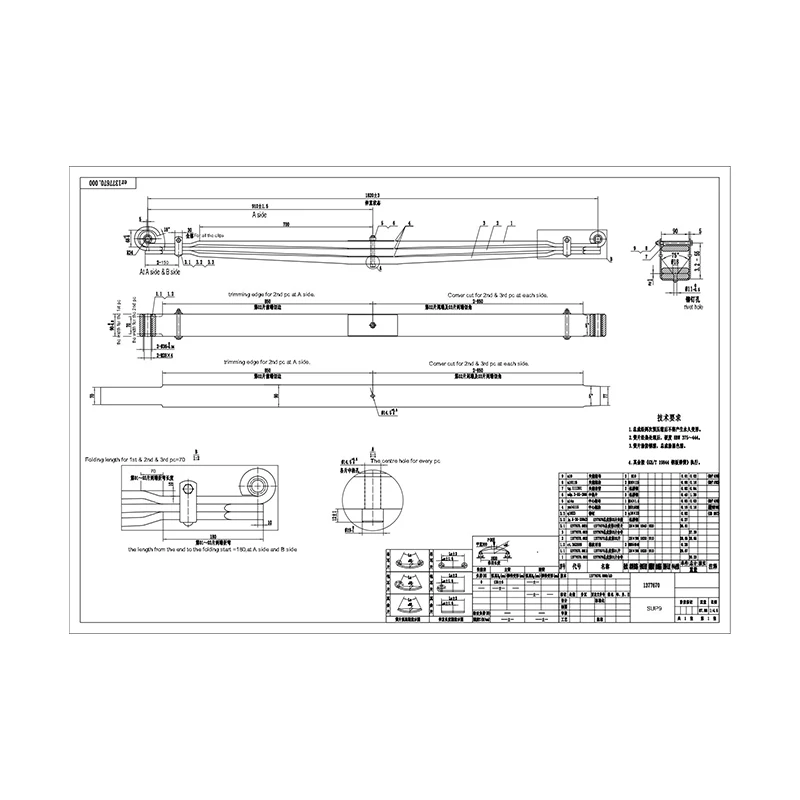 Good Quality New Arrivals 1377670 Springs Leaf Spring Fittings Parabolic Leaf Spring