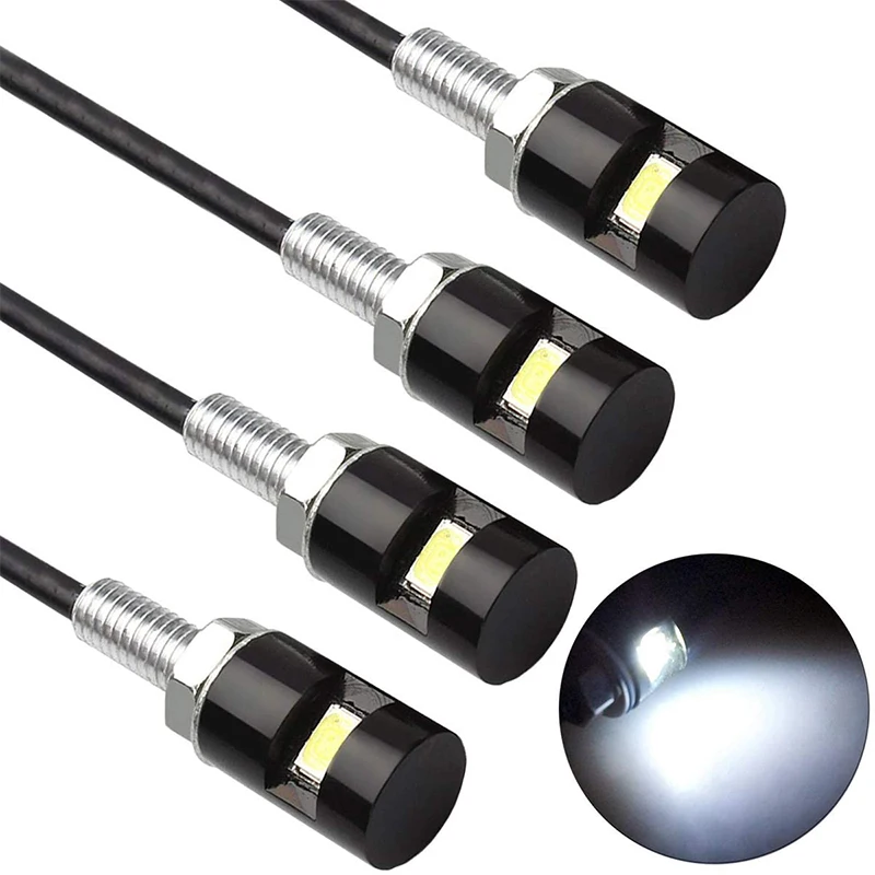 Motorcycle Number License Plate Lights 12V LED 5630 1SMD Auto Tail Front Screw Bolt Bulbs Lamps Light Waterproof Eagle Eye