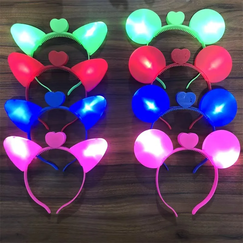 Creative Luminous Horn Head Hoop Concert Activities cheer Flash Stick Night Market Hot Selling Glow Stick Small Gifts