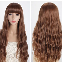 Wholesale Long Wig Long Hair Thin Fringe Big Scalp Curly Hair, Female Realistic Wig