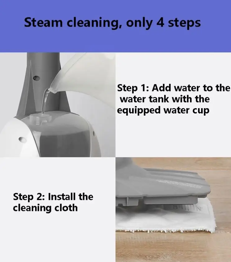 Mijia Deerma ZQ100 High Temperature Handheld Water Cleaner Spray Steam Mop for Floor Washing