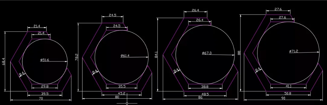 Dual color LED Hex Halo Rings Angel Eyes Switchback Headlight DRL Retrofit 70 80 86 90mm