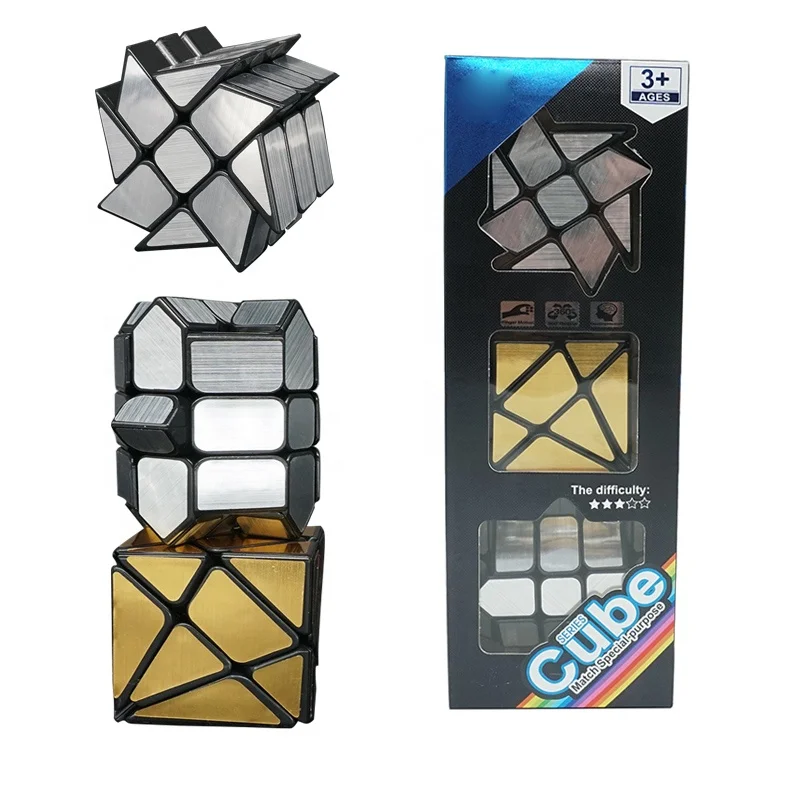 Горячая Распродажа Детский образовательный Фишер ветряная мельница ось пластиковый магический куб набор с подарочной коробкой