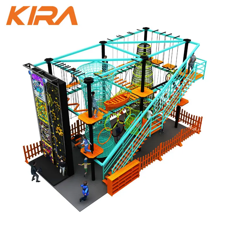 Adventure Park Manufacturer Customized Indoor Playground Equipment With Ropes Course,Trampoline Park,Climbing Facility