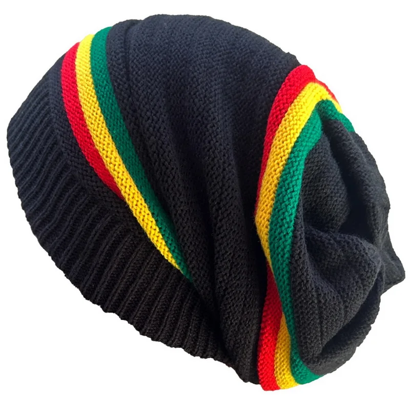 Классические шапки Rasta с напуском в рубчик