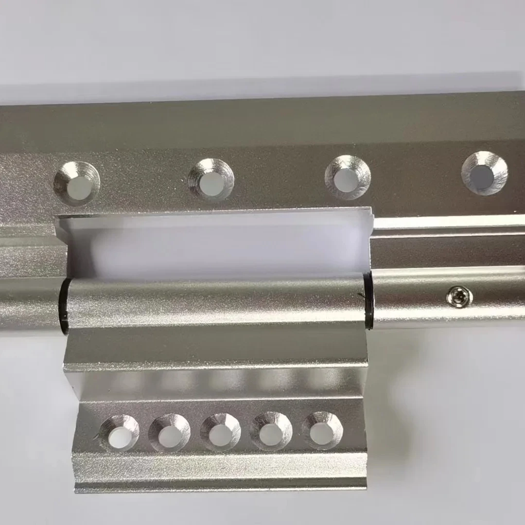 Broken bridge aluminum door hinge