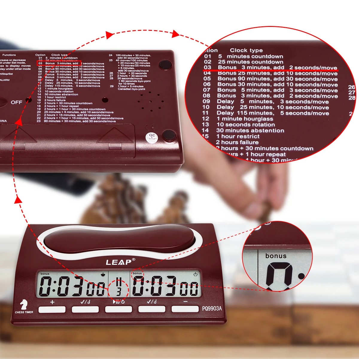 Manufacturers selling Tournament chess games digital chess clock timer