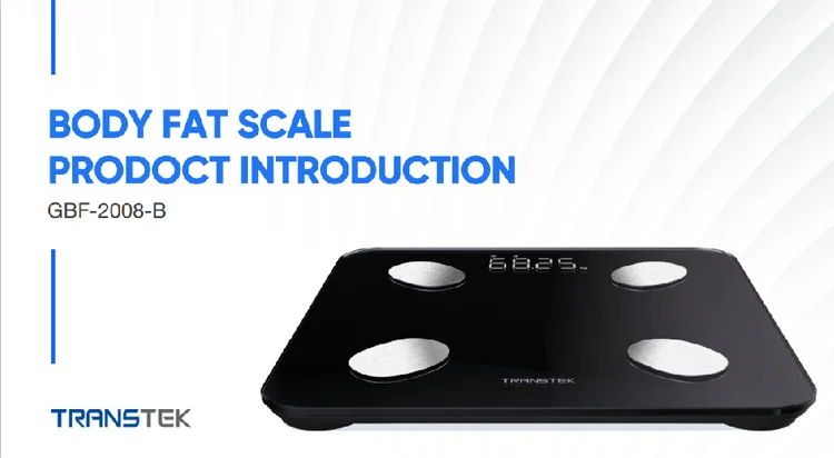 TRANSTEK Portable Electronic Intelligent Digital Smart Body Fat Weight Balance Scale