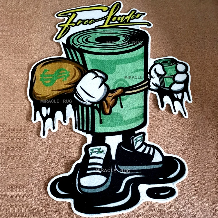 100 Dollar Bill Rug Custom Money Shape Rug Die Cut Carpets Custom Printed Area Runner Rugs