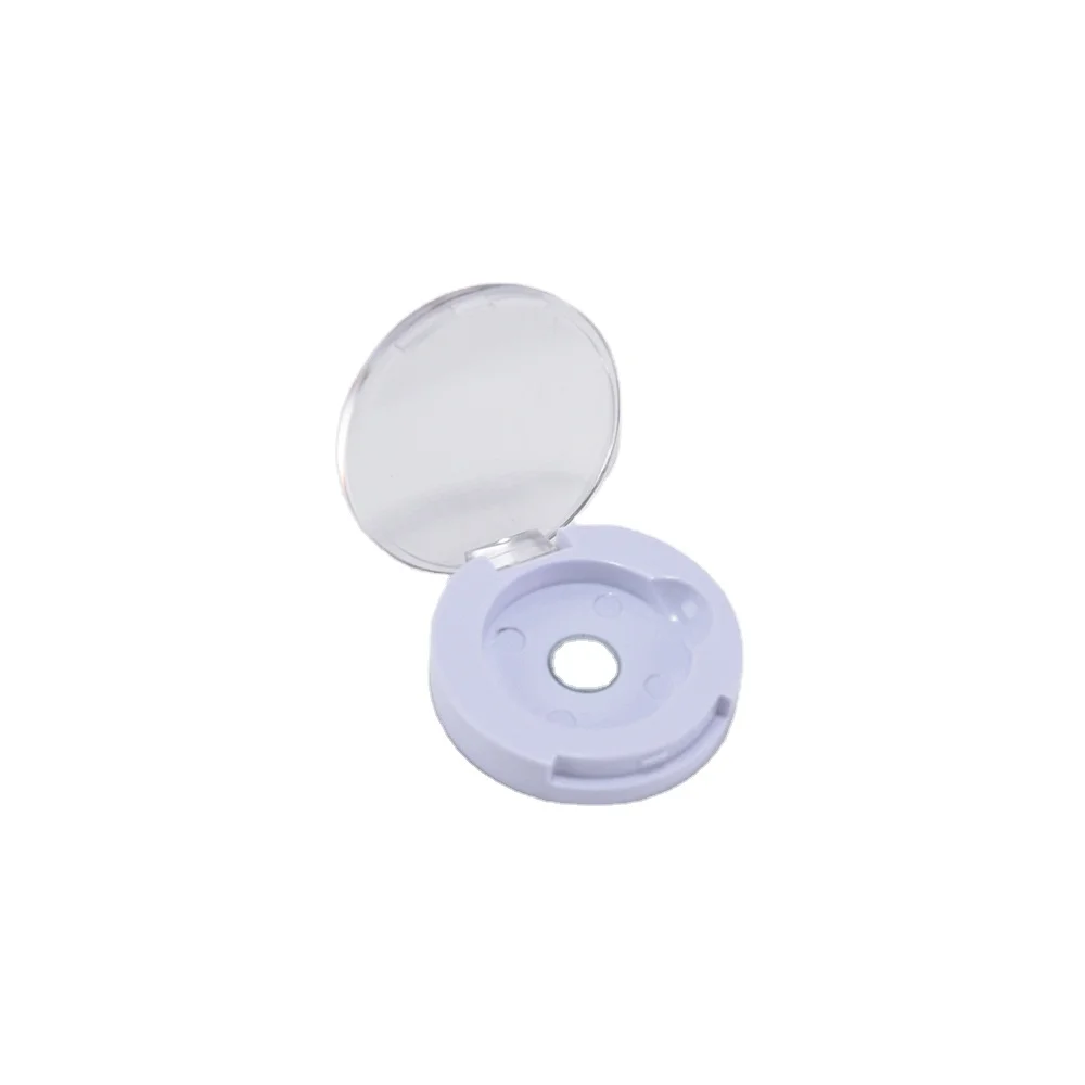 Classic design single plastic palette packaging empty bright white container clear cover eyeshadow case