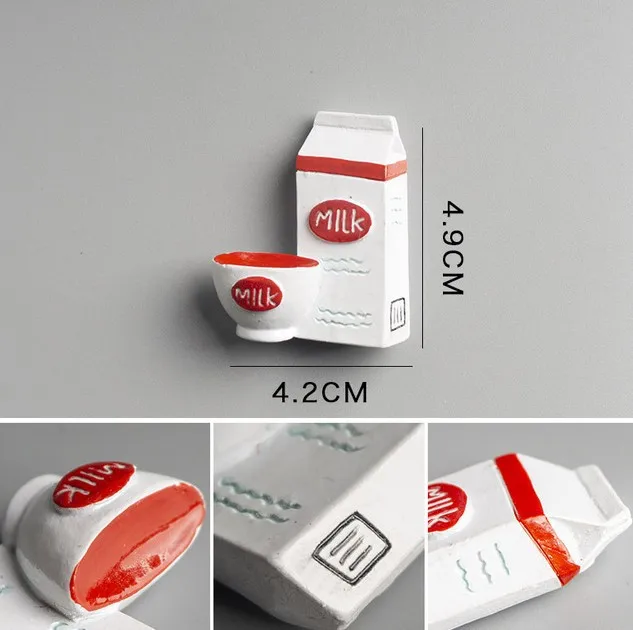 Milk French Bread Resin Food Lobster Ceramic Fridge Magnet Souvenir Machine Wedding Favors Gifts Guest