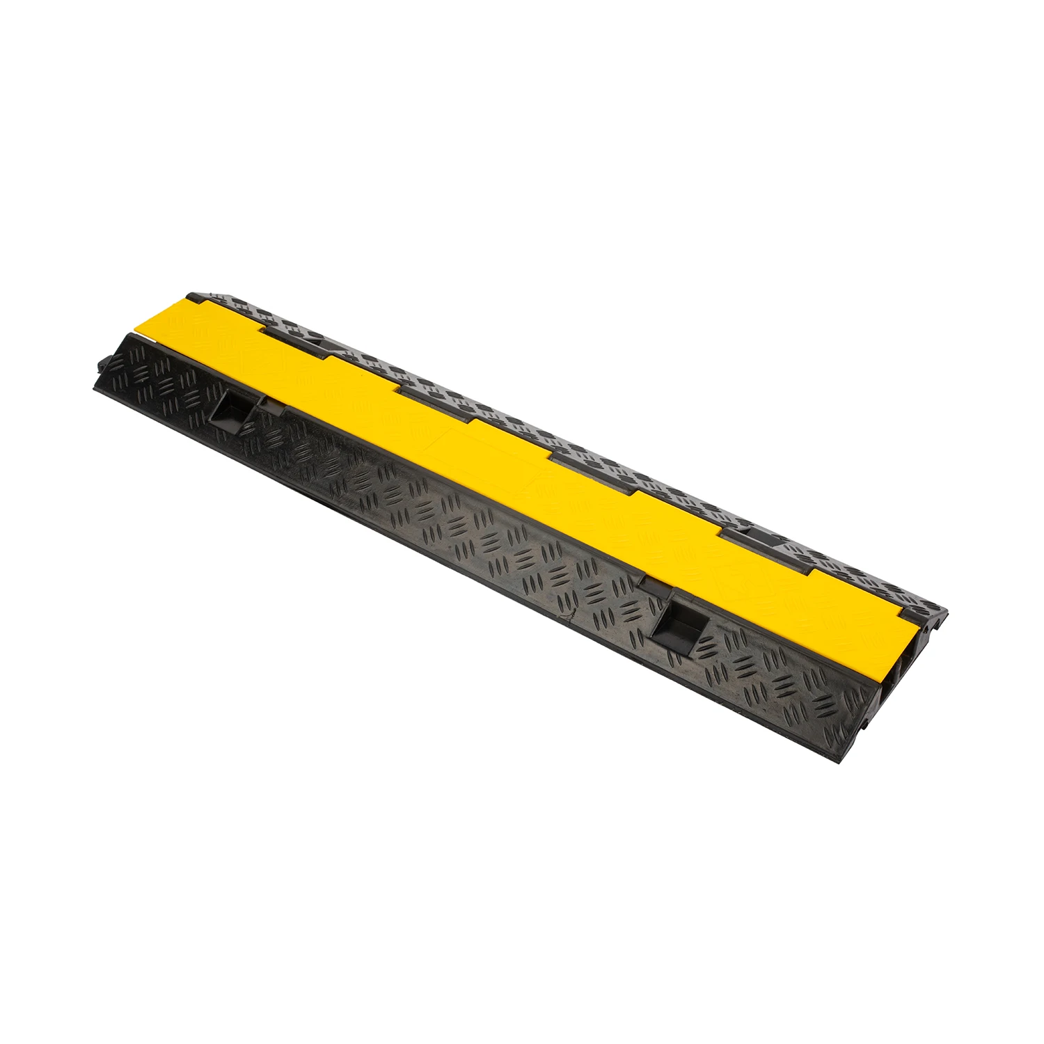7KG factory Yellow&Black speed Humps 1 Channels Car Ramps Plastic Rubber Cable Protector Speed Bump for Road