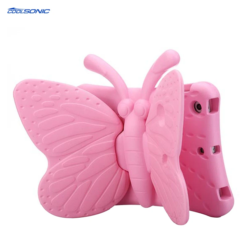 For Ipad 2/3/4 Case Cover Butterfly EVA Rubber Cartoon children cover eva foam tablet case estuches tablet for ipad case