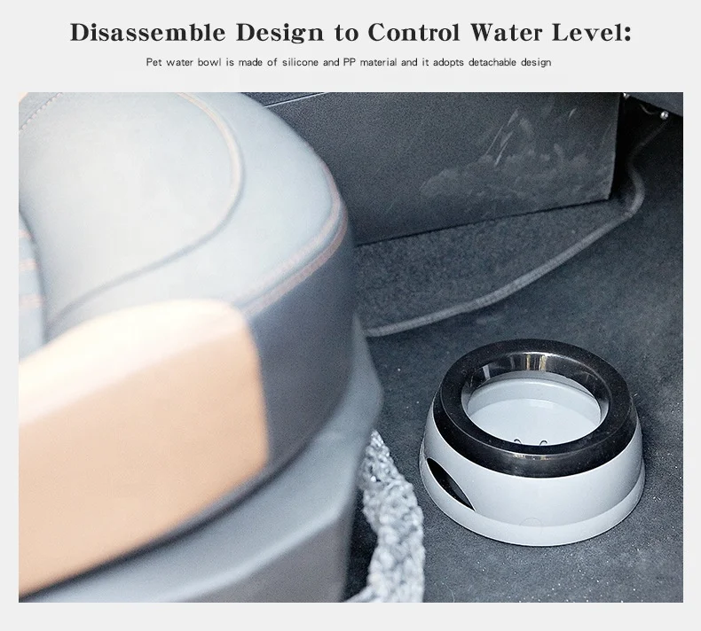 OEM para mascota Pet Plastic Feeding Bowl Anti Spill Anti Splash Travel Handheld Water Detachable Portable Dog Feeding Bowl