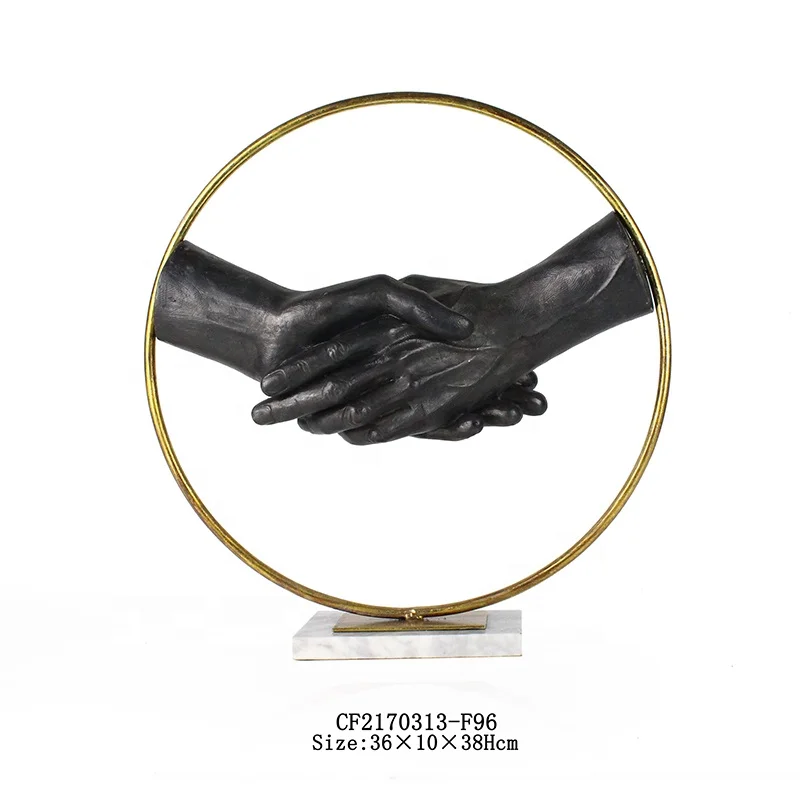Resin Hand Shaped Holding Crystal Ball Morden Sculpture Creative Products Home Decor 30% Deposit  Artistic