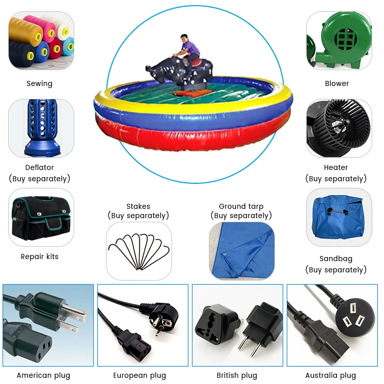 Best Sale Amusement Park Rides Inflatable Rodeo Mechanical Bull Ride for Sale Tourist Attraction