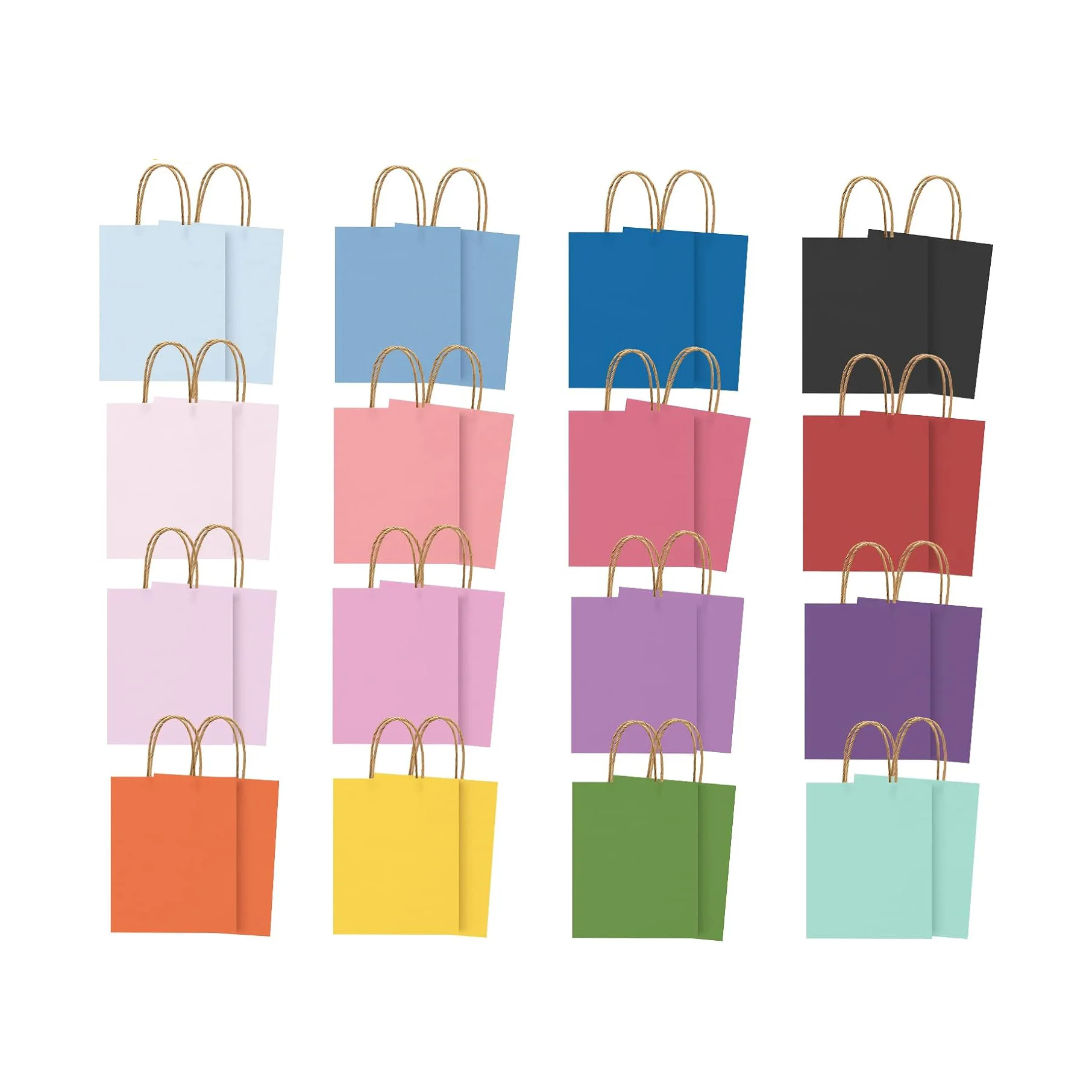 Wholesale Low Price Custom Goods Gift Craft Nice Shopping Packaging Blank Printed Mark Color Paper Bag Small