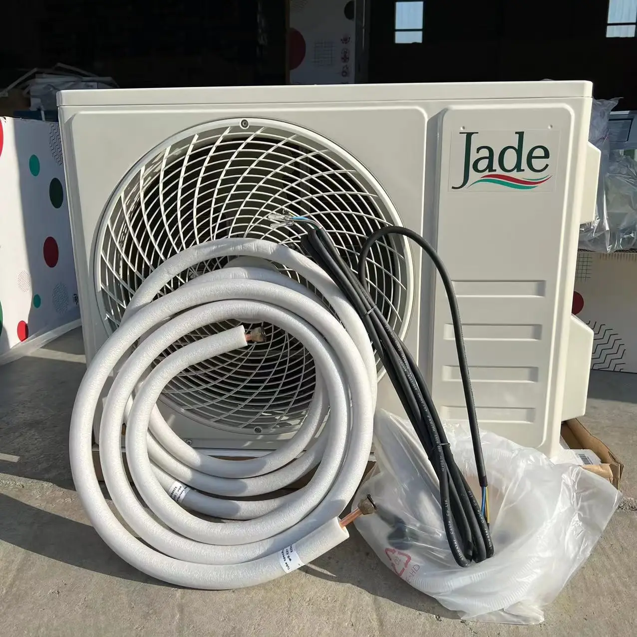 Dual inverter air conditioner Electrolux sub brand JADE black panel 18000btu 1.5 Ton heat pump with turbo 220v 50hz 4D air flow