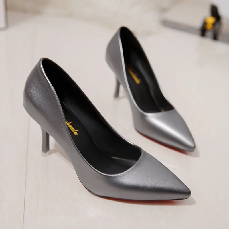 Hellosports 2022 Real Leather Woman Shoes Sexy Party High Heels Thin Heel Pointed Toe Classics Pumps Fashion Wedding Shoes