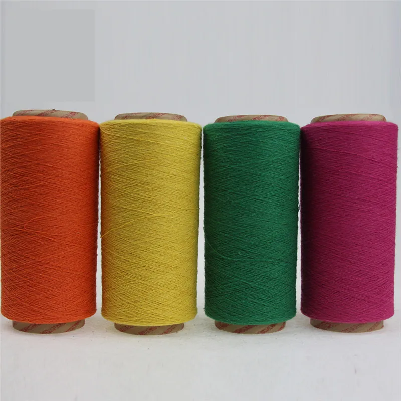 China Manufacturer Ne 6s/1 8s/1 Colorful OE Recycled Cotton Polyester Blended Spun Carded Weaving Knitting Yarn