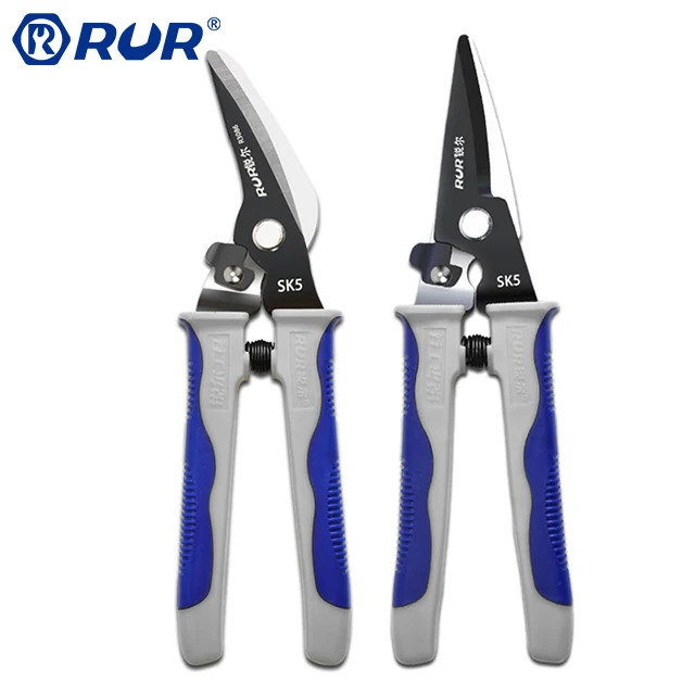 Tinman Snip Shear Scciors Ammonia Treatment Alloy steel straight cut tin snip cutter with handle Tin Snips