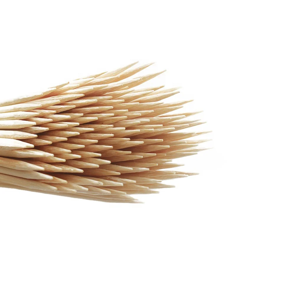 Eco-friendly Wood Kabob 2.5mm 30cm Sticks Barbeque Skewers Round Bamboo Skewer with Custom Logo Disposable BBQ