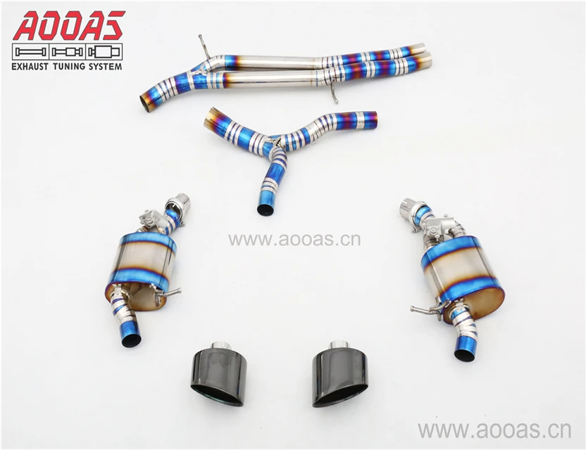 AOOAS Manufacture Titanium Exhaust Tuning Valvetronic Exhaust With RS4 Design For Audi B9 S4