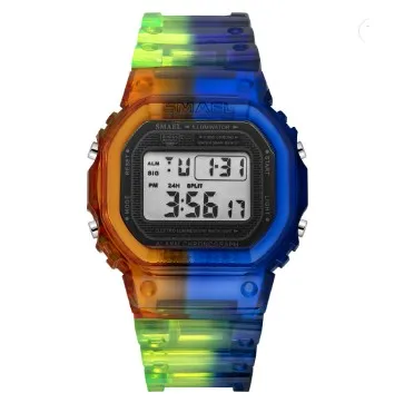
smael 1905 digital watch gradient color water resistant sport watch 
