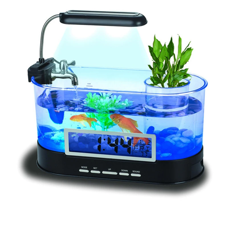 Fish tank aquarium acrylic mini tropical fish free water change fish farming tank