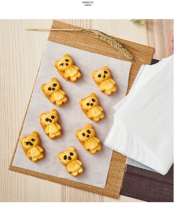 High Quality Grease-proof Paper Roll Non Stick White Baking Paper Roll For Food Baking and Cooking Baking Sheets Paper