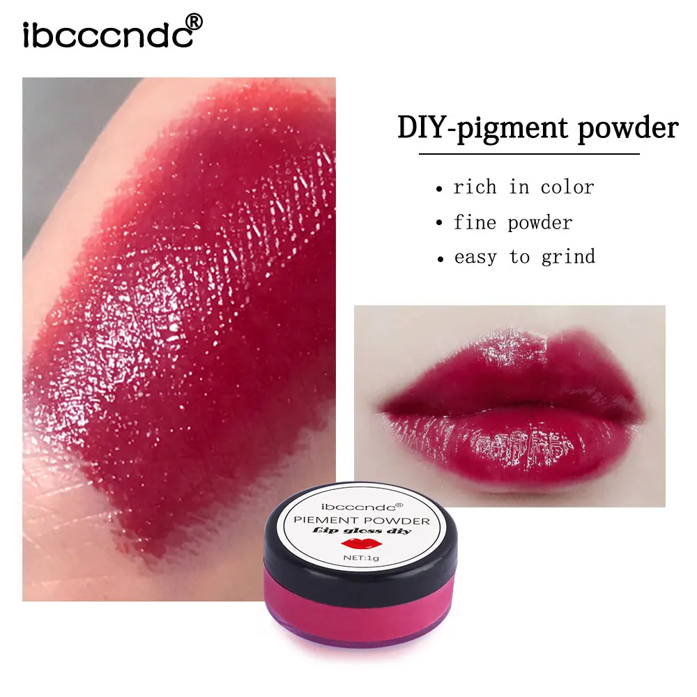 38-65 colors Pigment Powder Glaze Pigment Lipgloss Making Kit Long Lasting Lips Makeup  Diy Lip lipstick Gloss Material