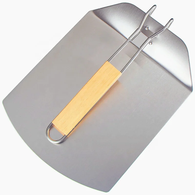 Household aluminum alloy folding pizza spatula Square cake safe transfer spatula Baking spatula DIY tool