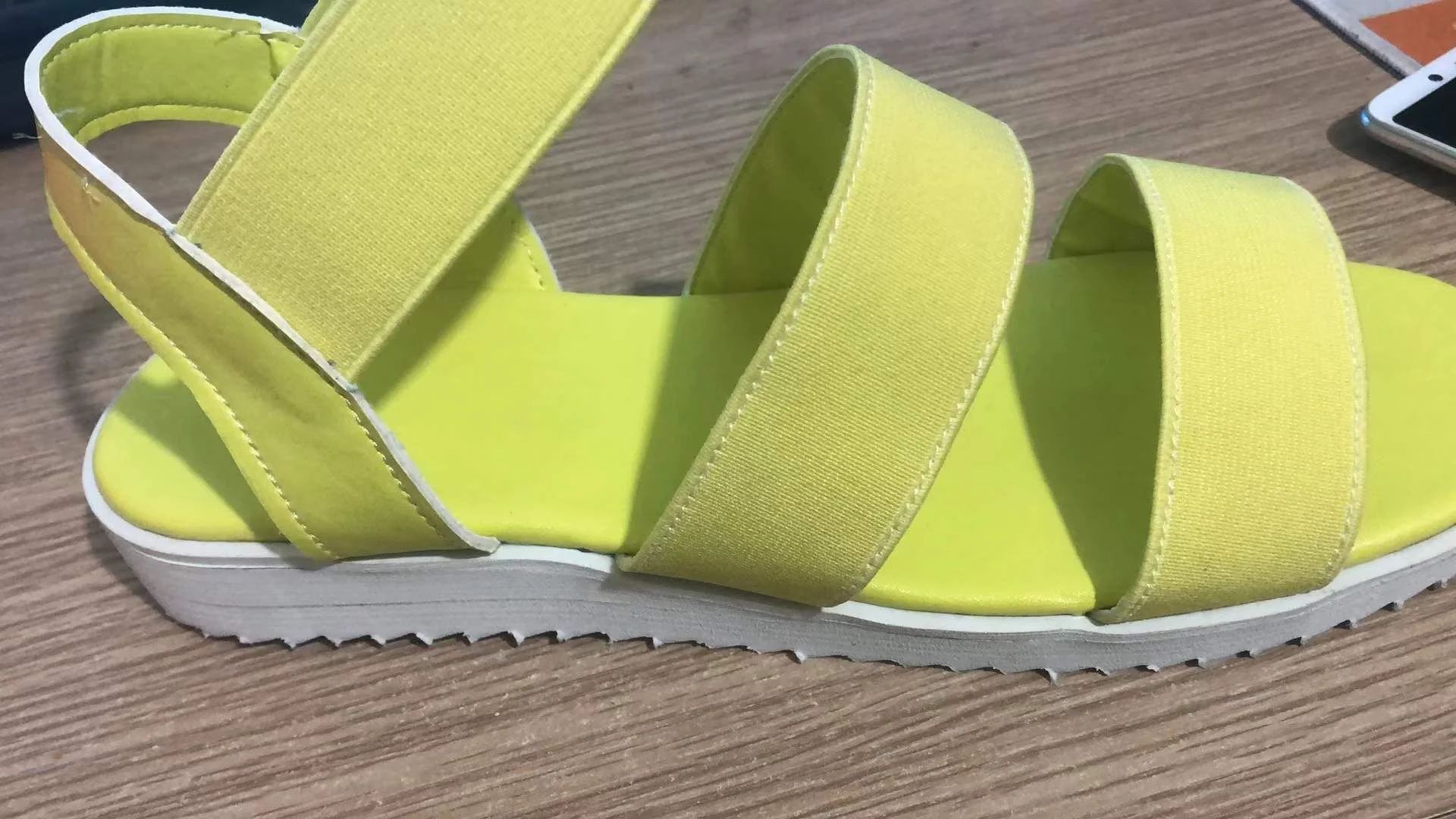 Womens Sandals Foreign Trade Flat Bottom Casual Straight Strap Foot Elastic Strap Solid Color Fashionable Outdoor Beach Sandals