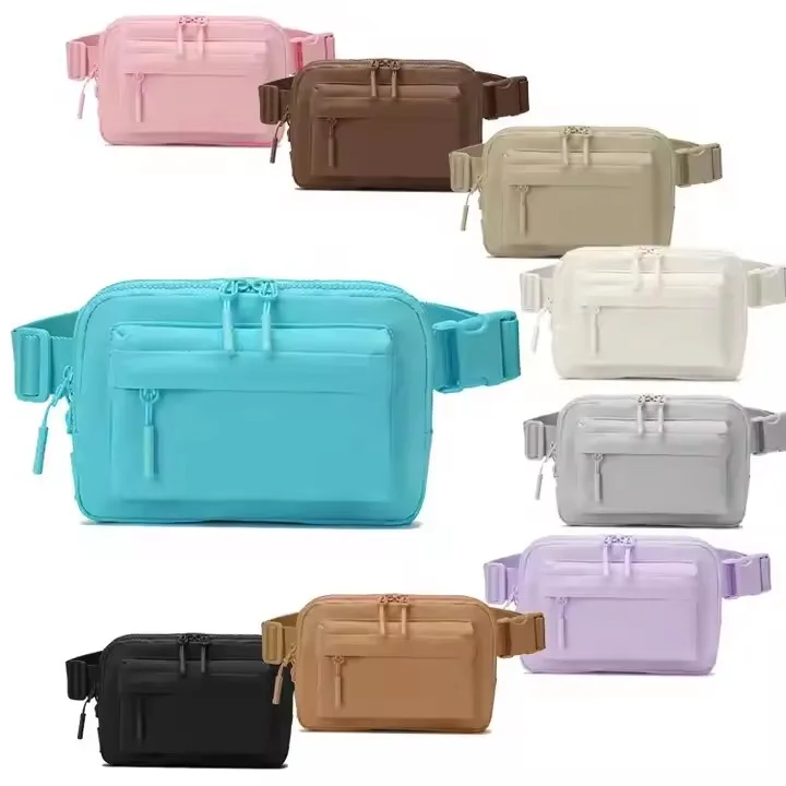 2024 Multifunctional Gym Sport Purse Trendy Waist Bag Nylon Good Quality Cross Body Belt Bag Everywhere Fanny Pack for Women Men
