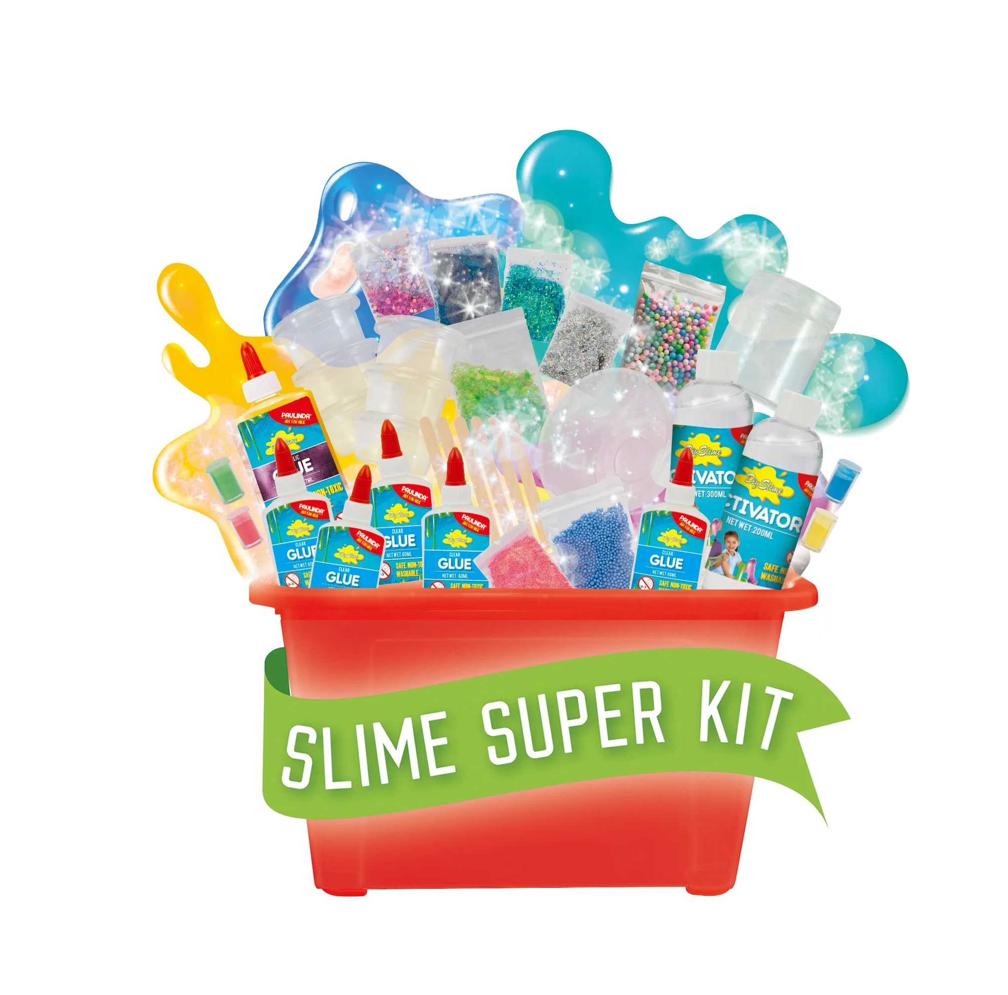 Paulinda Slime Charms for Boys and Girls Unlimited Fun Super Slime DIY Slime Making Kit