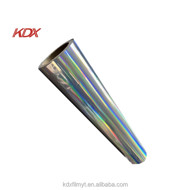 New Product Kdx Factory Made Printable Bopp Pet Holographic Thermal Film Laser Holographic Thermal Film Thermal Laminating Film
