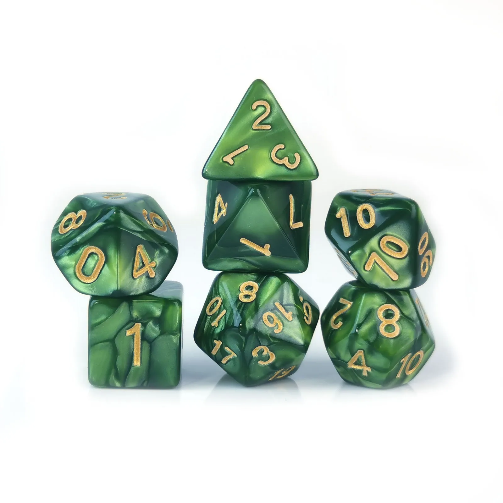Зеленый rpg dungeons and dragons dnd 7 шт. Набор кубиков для Dungeon Dragons MTG D & D20 D12 D10 D8 D6 D4