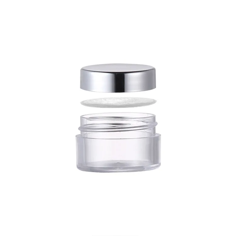 Customized 15g 0.5oz Lip Scrub/Balm Frost Cosmetic Plastic PS Jars With sliver golden Lid
