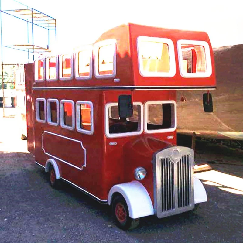 Cheap Factory Direct Supply Carnival Kiddie Amusement Park Rides Electric Open Top Mini London Double Decker Bus